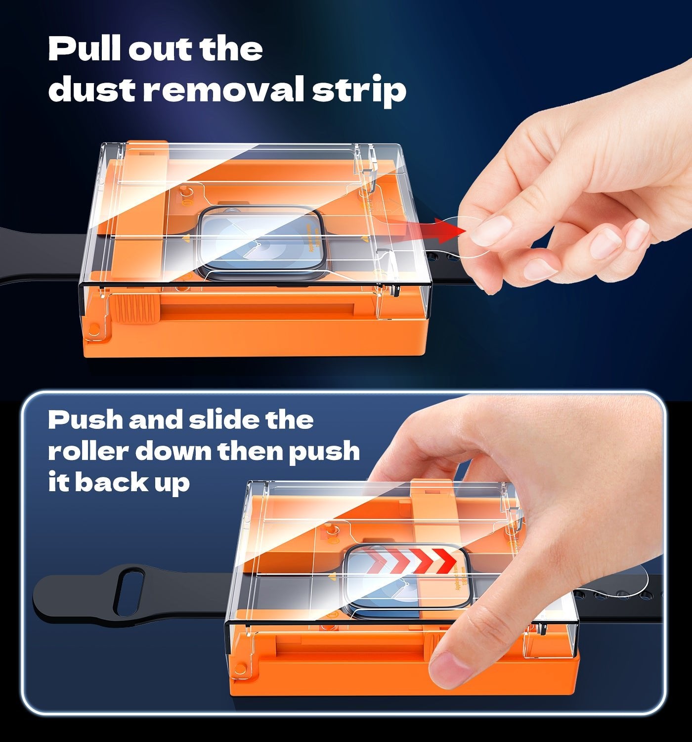 Apple Watch Series Screen Protector protective film, with Installation Frame [Strong Asorption] [Non-Bubbles] iwatch Anti-Scratch Replacement Protection HD Clear Cover Film