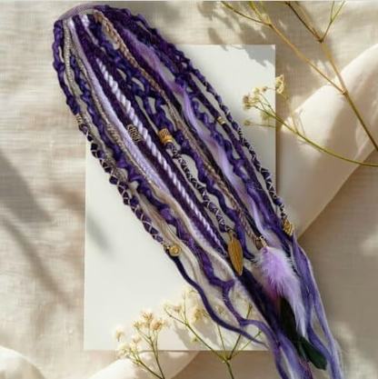 Bohemian Colorfuldirty Elastic Dread ponytail