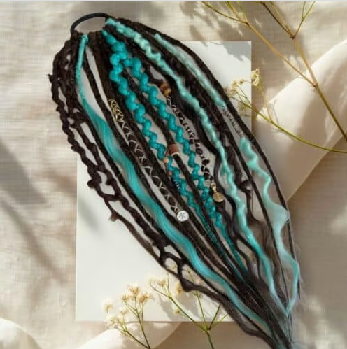 Bohemian Colorfuldirty Elastic Dread ponytail