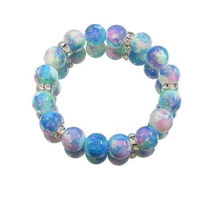 Blue & Purple Gradient Elegant Bangle, Luxurious Artistic Jewelry