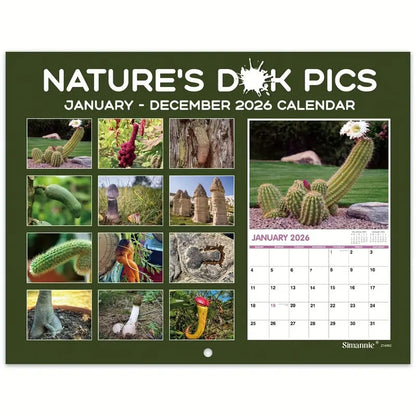 Funny 2026 Wall Calendar - Large 11x8.5 Inch Funny Birthday or Office Decoration