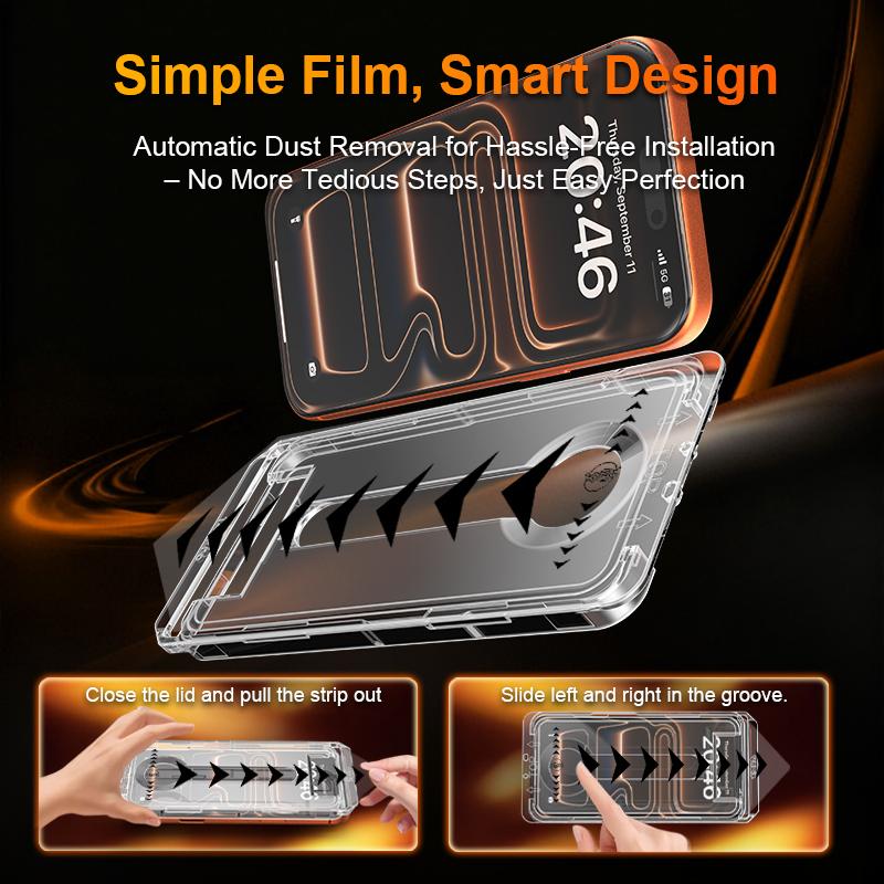 One Fish 2-Pack Screen Protector for iPhone and Samsung–Crystal Clear, Scratch-Resistant, Ultra-Smooth Touch, Privacy Protection, Easy Installation