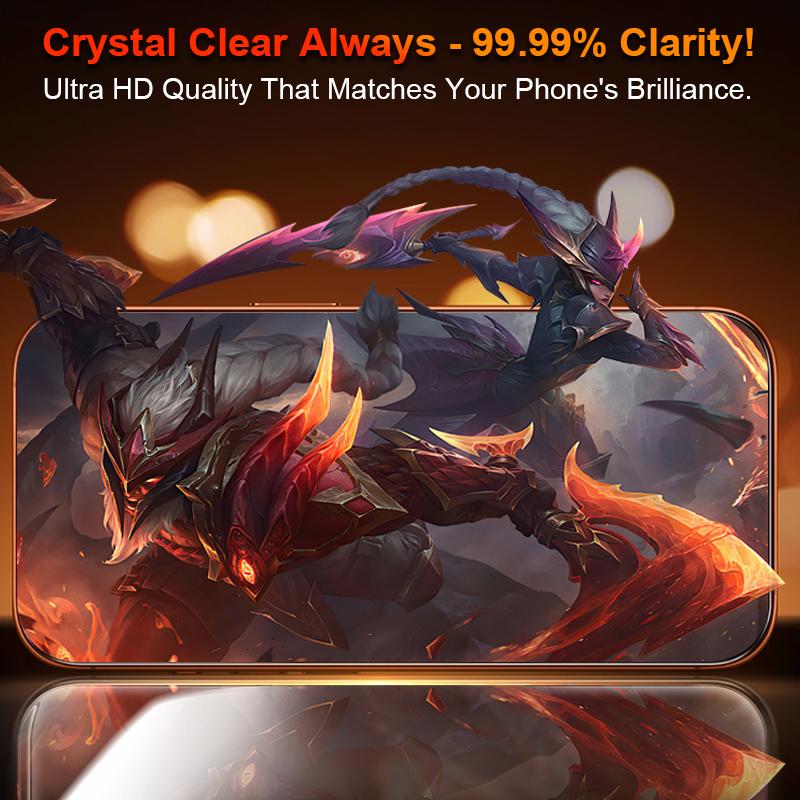 One Fish 2-Pack Screen Protector for iPhone and Samsung–Crystal Clear, Scratch-Resistant, Ultra-Smooth Touch, Privacy Protection, Easy Installation