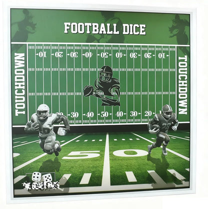 🏈Football Dice Game - Wooden Tabletop Board Game with Dice Tray, Dry Erase Scoreboard and 3 Dice🎲🌟
