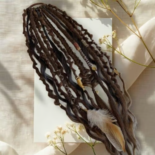 Bohemian Colorfuldirty Elastic Dread ponytail