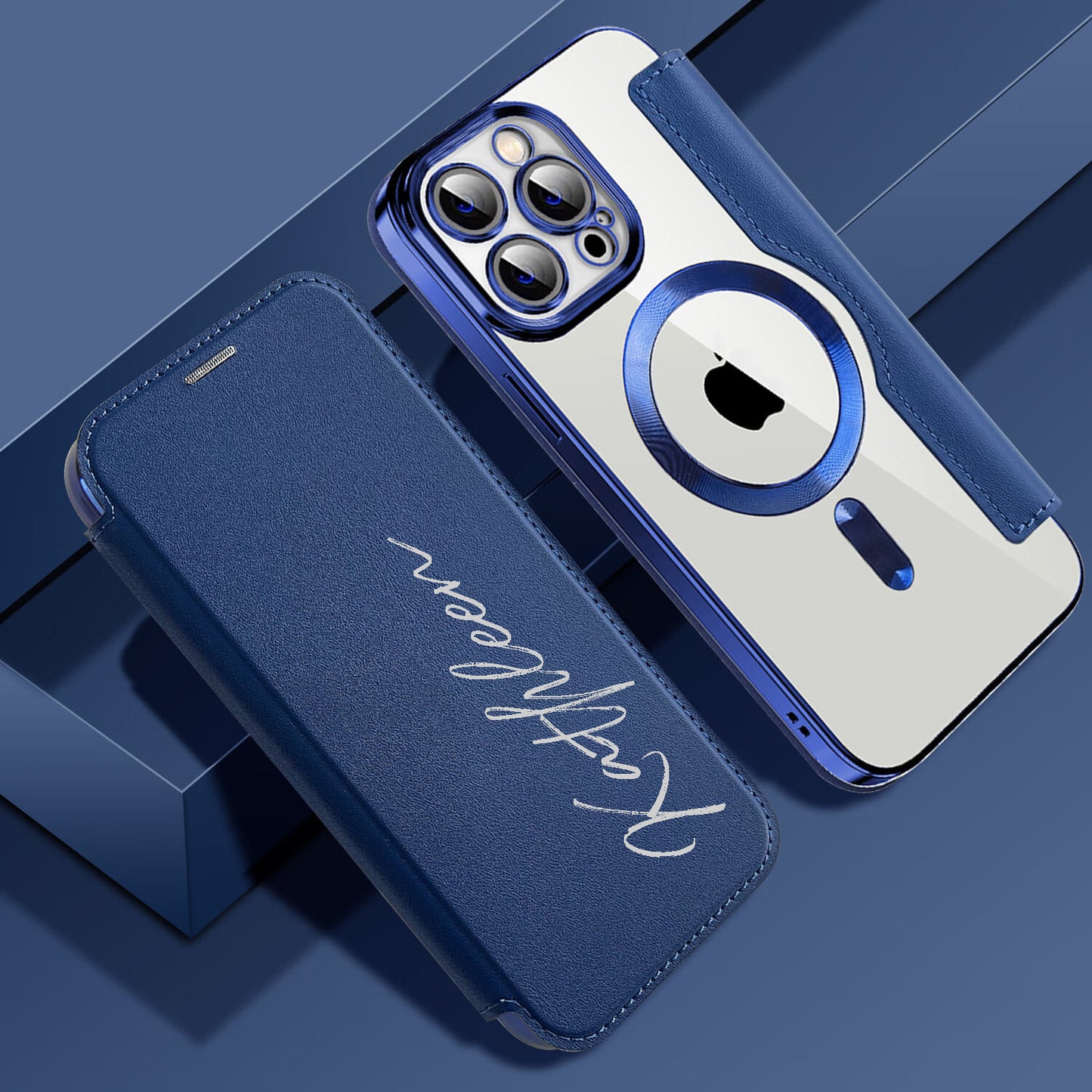 New Personalized Leather Textured Flip iPhone Case