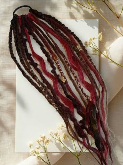 Bohemian Colorfuldirty Elastic Dread ponytail