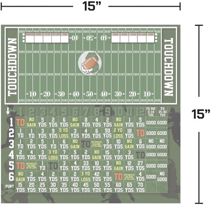 🏈Football Dice Game - Wooden Tabletop Board Game with Dice Tray, Dry Erase Scoreboard and 3 Dice🎲🌟