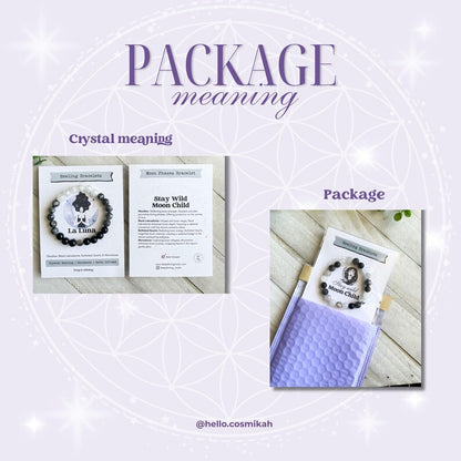 Manifestation Crystal Bracelet: Amethyst, Lapis Lazuli, Tiger Eye