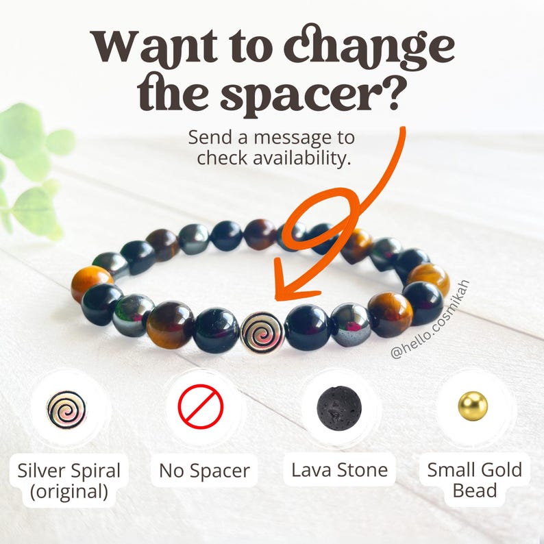 Manifestation Crystal Bracelet: Amethyst, Lapis Lazuli, Tiger Eye